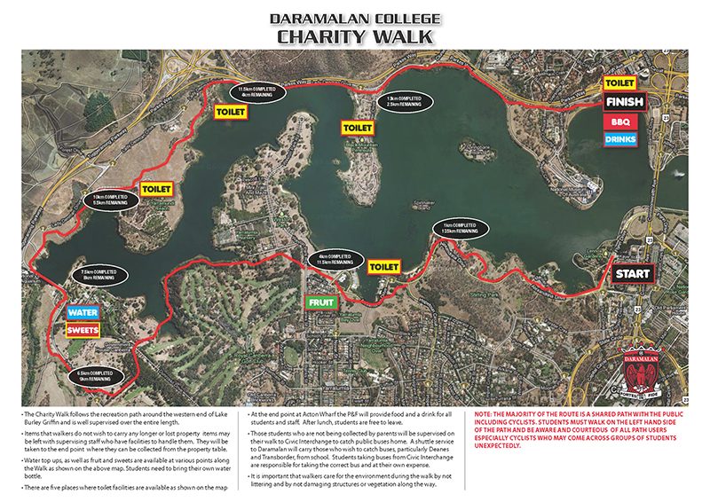 CHARITY WALK MAP 2018 STUDENT