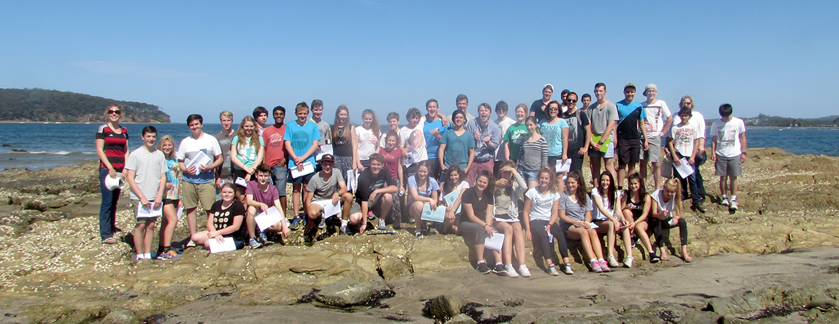 Year 10 Geography field activity at Surfside, Batemans Bay